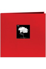 PIONEER PIONEER RED BOOK CLOTH COVER 8x8 POST BOUND ALBUM WITH WINDOW
