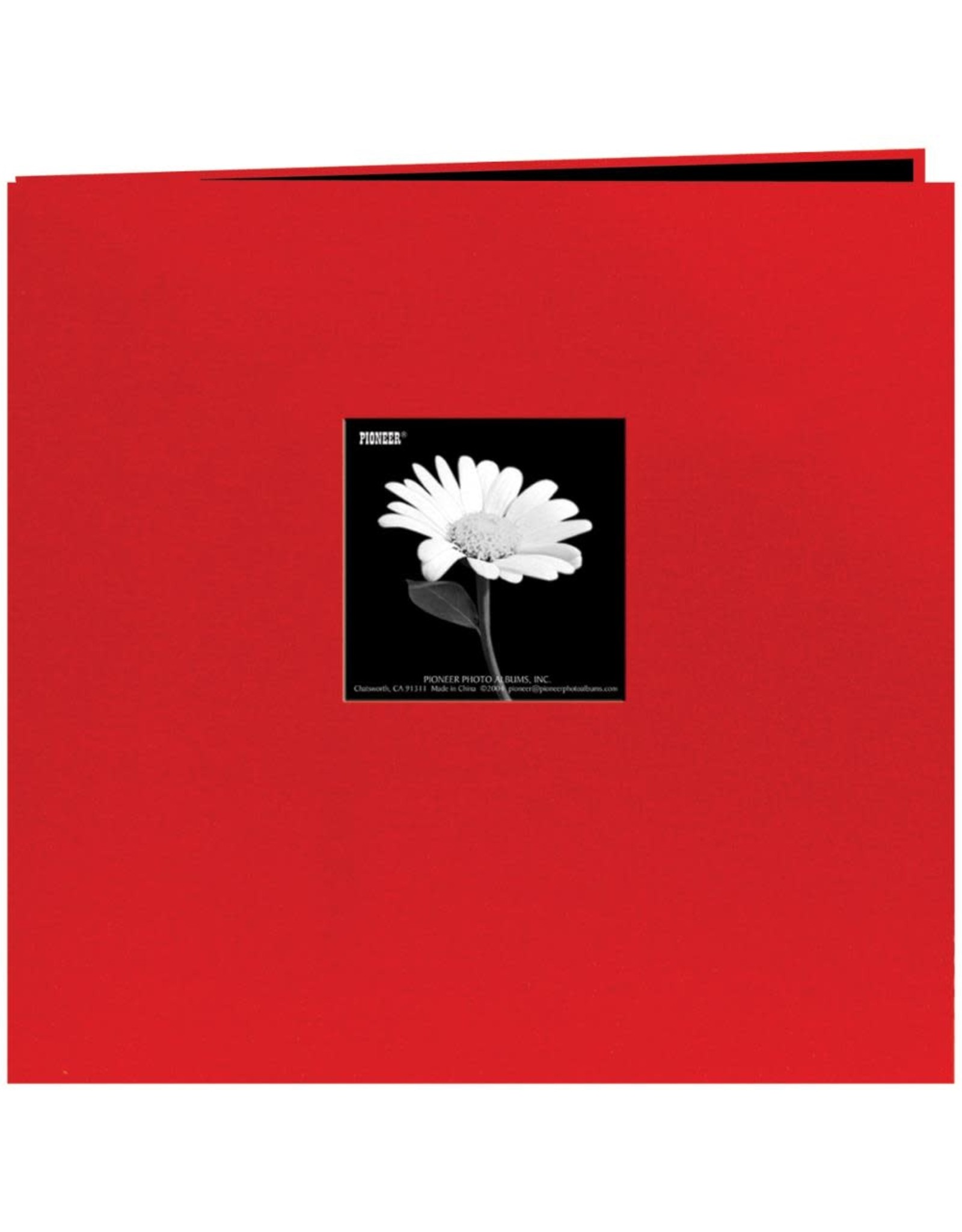 PIONEER PIONEER RED BOOK CLOTH COVER 8x8 POST BOUND ALBUM WITH WINDOW