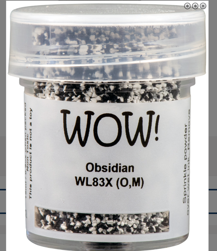 WOW! WOW! OBSIDIAN EMBOSSING POWDER 0.5OZ