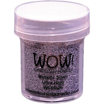 WOW! WOW! METALLIC SILVER ULTRA HIGH EMBOSSING POWDER 0.5OZ