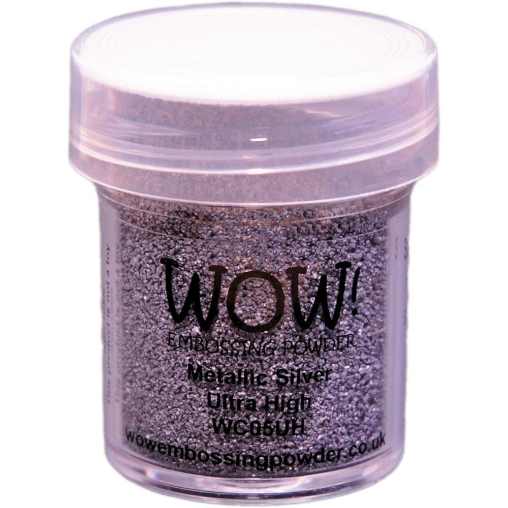WOW! WOW! METALLIC SILVER ULTRA HIGH EMBOSSING POWDER 0.5OZ