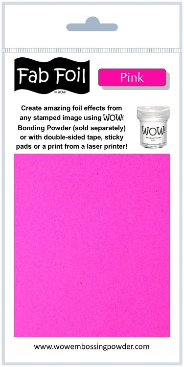 WOW! WOW! FAB FOIL PINK 1 METRE X 10 CM