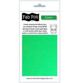 WOW! WOW! GREEN FAB FOIL 1 METRE X 10 CM