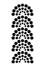 CRAFTERS WORKSHOP THE CRAFTERS WORKSHOP SLIMLINE RAINBOW DOTS 4x9 STENCIL