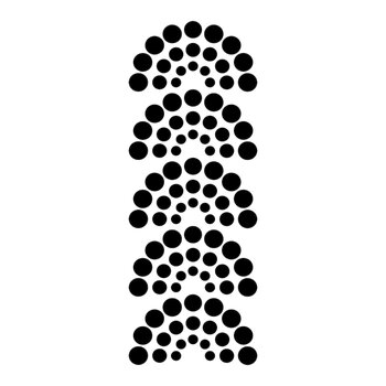 CRAFTERS WORKSHOP THE CRAFTER'S WORKSHOP SLIMLINE RAINBOW DOTS 4x9 STENCIL