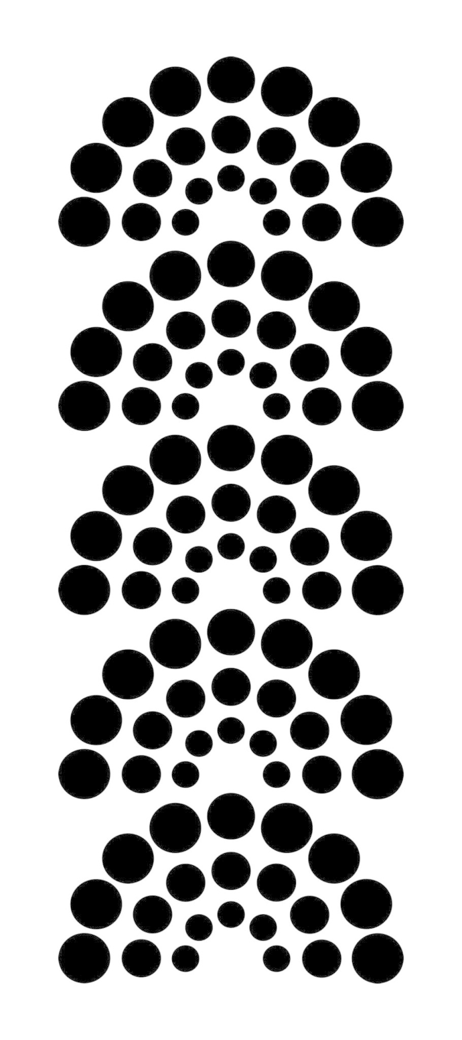 CRAFTERS WORKSHOP THE CRAFTER'S WORKSHOP SLIMLINE RAINBOW DOTS 4x9 STENCIL