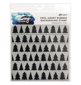 RANGER RANGER SIMON HURLEY CREATE EVERGREENS PEEL-APART RUBBER BACKGROUND STAMP