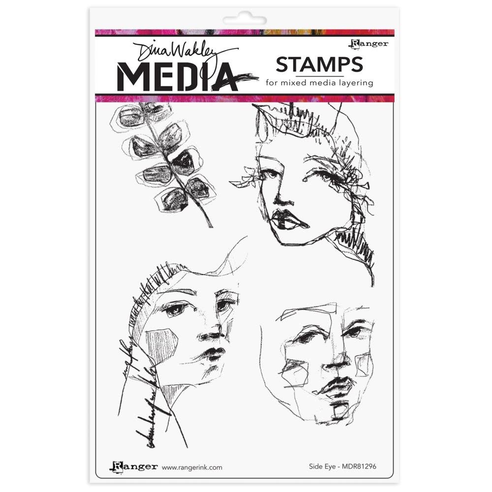 RANGER RANGER DINA WAKLEY MEDIA SIDE EYE CLING STAMP SET