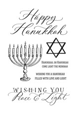 CRAFTERS WORKSHOP THE CRAFTERS WORKSHOP HAPPY HANUKKAH 4x6 CLEAR STAMP SET