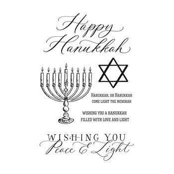 CRAFTERS WORKSHOP THE CRAFTER'S WORKSHOP HAPPY HANUKKAH 4x6 CLEAR STAMP SET