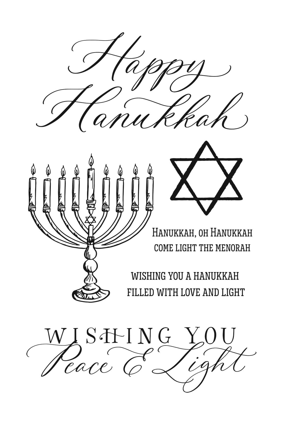 CRAFTERS WORKSHOP THE CRAFTER'S WORKSHOP HAPPY HANUKKAH 4x6 CLEAR STAMP SET