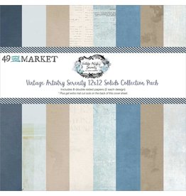 49 AND MARKET 49 AND MARKET VINTAGE ARTISTRY SERENITY  SOLIDS 12x12 COLLECTION PACK