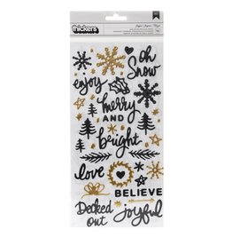 AMERICAN CRAFTS AMERICAN CRAFTS VICKI BOUTIN EVERGREEN & HOLLY JOYFUL THICKERS STICKERS