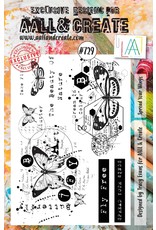 AALL & CREATE AALL & CREATE TRACY EVANS #729 SPREAD YOUR WINGS A5 ACRYLIC STAMP SET