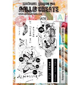 AALL & CREATE AALL & CREATE TRACY EVANS #729 SPREAD YOUR WINGS A5 ACRYLIC STAMP SET