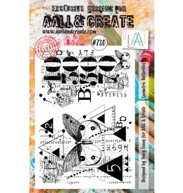AALL & CREATE AALL & CREATE TRACY EVANS #730 GEOMETRIC BUTTERFLIES A5 ACRYLIC STAMP SET