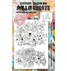 AALL & CREATE AALL & CREATE BIPASHA BK #746 DREAMS THAT BLOSSOM A6 ACRYLIC STAMP SET