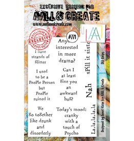 AALL & CREATE AALL & CREATE JANET KLEIN #771 DEE QUIPS A6 ACRYLIC STAMP SET