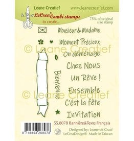 LEANE CREATIF LEANE CREATIEF BANNIÈRE & TEXTE FRANÇAIS ACRYLIC STAMP SET