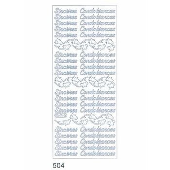 STARFORM STARFORM SINCÉRES CONDOLÉANCES GOLD PEEL OFFS DECO STICKERS