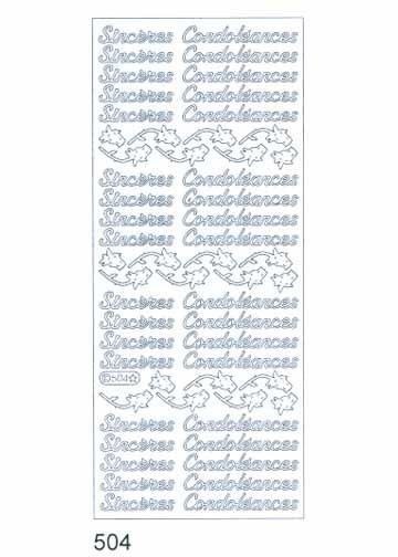 STARFORM STARFORM SINCÉRES CONDOLÉANCES GOLD PEEL OFFS DECO STICKERS