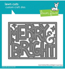 LAWN FAWN LAWN FAWN GIANT OUTLINED MERRY & BRIGHT DIE