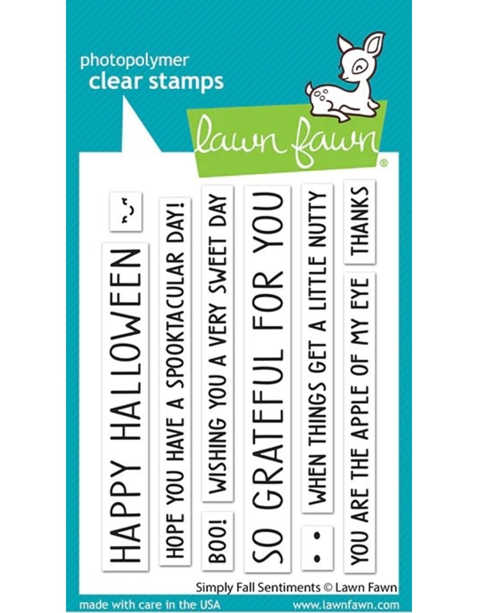 LAWN FAWN LAWN FAWN SIMPLY FALL SENTIMENTS CLEAR STAMP SET
