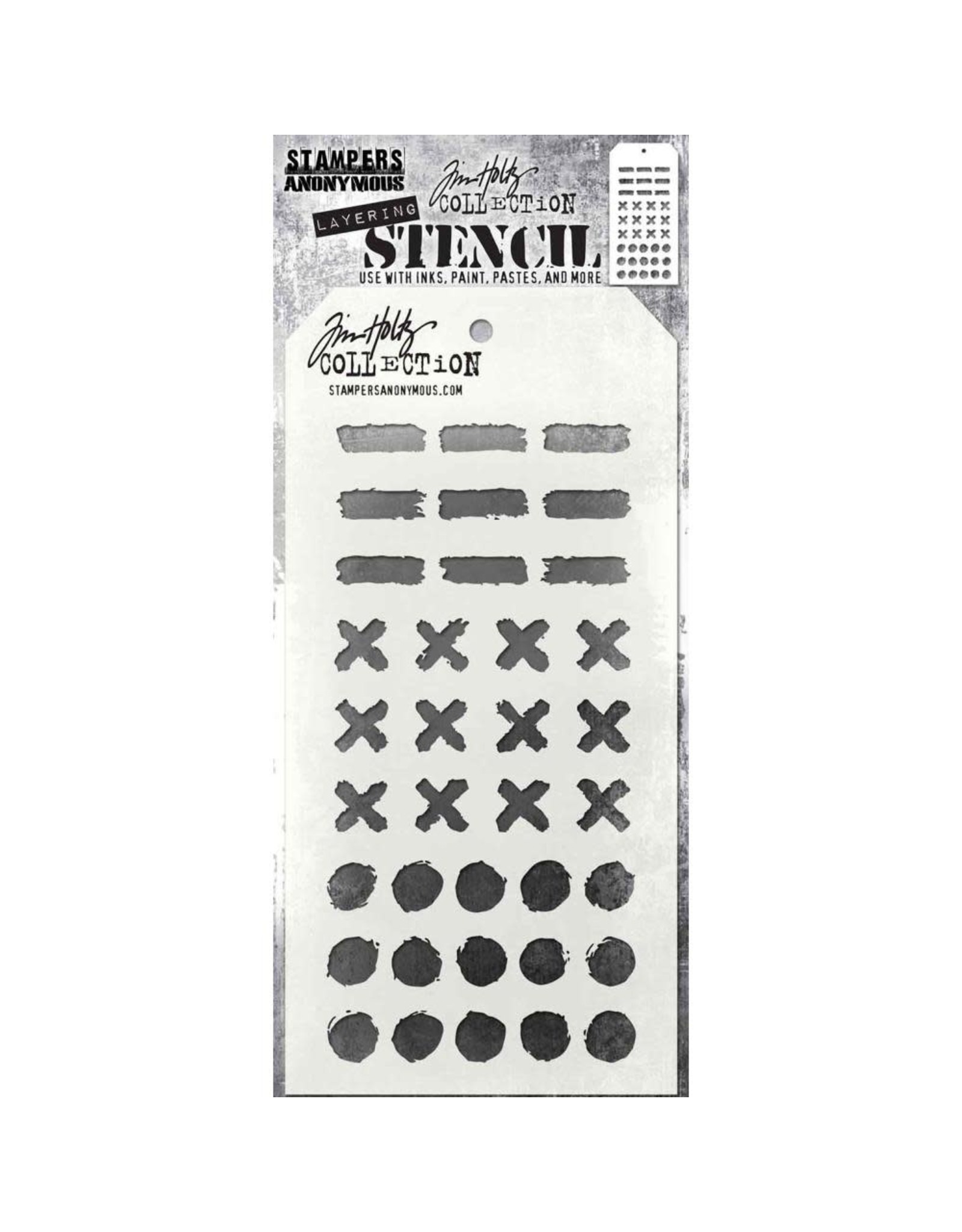 STAMPERS ANONYMOUS STAMPERS ANONYMOUS TIM HOLTZ MARKINGS LAYERING STENCIL
