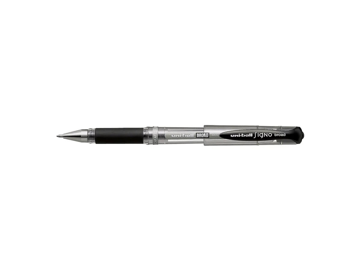 UNI-BALL UNIBALL GEL IMPACT SIGNO PEN BLACK BROAD 1.0MM
