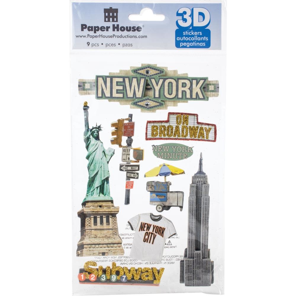 PAPER HOUSE NEW YORK CITY 3D STICKERS Scrapbook Centrale