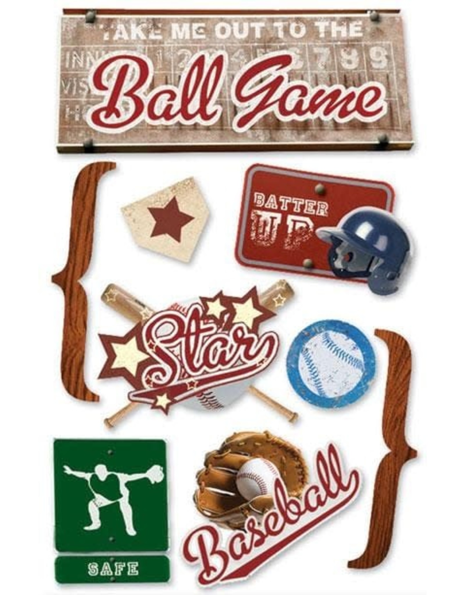 PAPER HOUSE PRODUCTIONS PAPER HOUSE BALL GAME 3D STICKERS