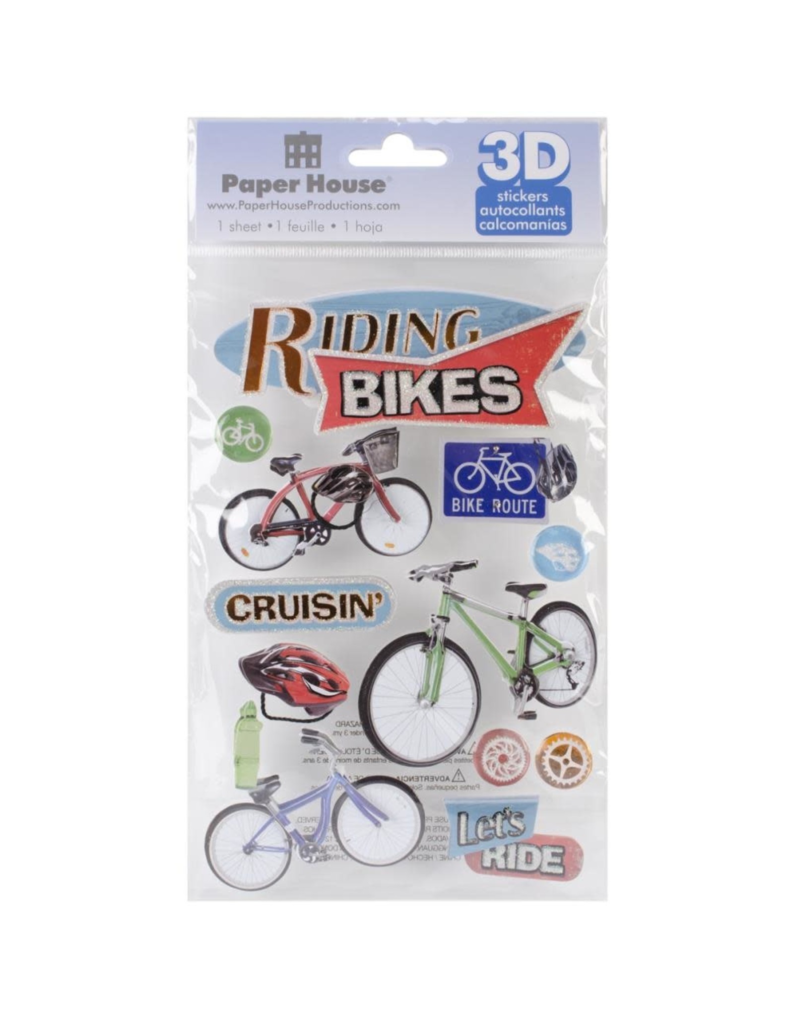 PAPER HOUSE PRODUCTIONS PAPER HOUSE RIDING BIKES 3D STICKERS