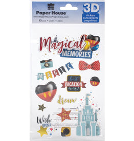 PAPER HOUSE PRODUCTIONS PAPER HOUSE MAGICAL MEMORIES 3D STICKERS 13PCS