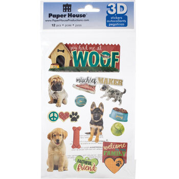PAPER HOUSE PRODUCTIONS PAPER HOUSE YOU HAD ME AT WOOF 3D STICKERS