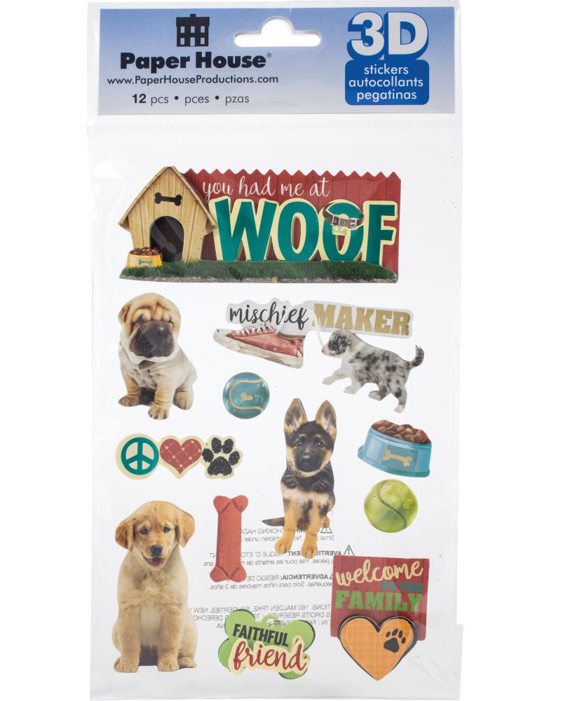 PAPER HOUSE PRODUCTIONS PAPER HOUSE YOU HAD ME AT WOOF 3D STICKERS