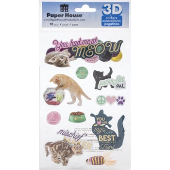 PAPER HOUSE PRODUCTIONS PAPER HOUSE YOU HAD ME AT MEOW 3D STICKERS