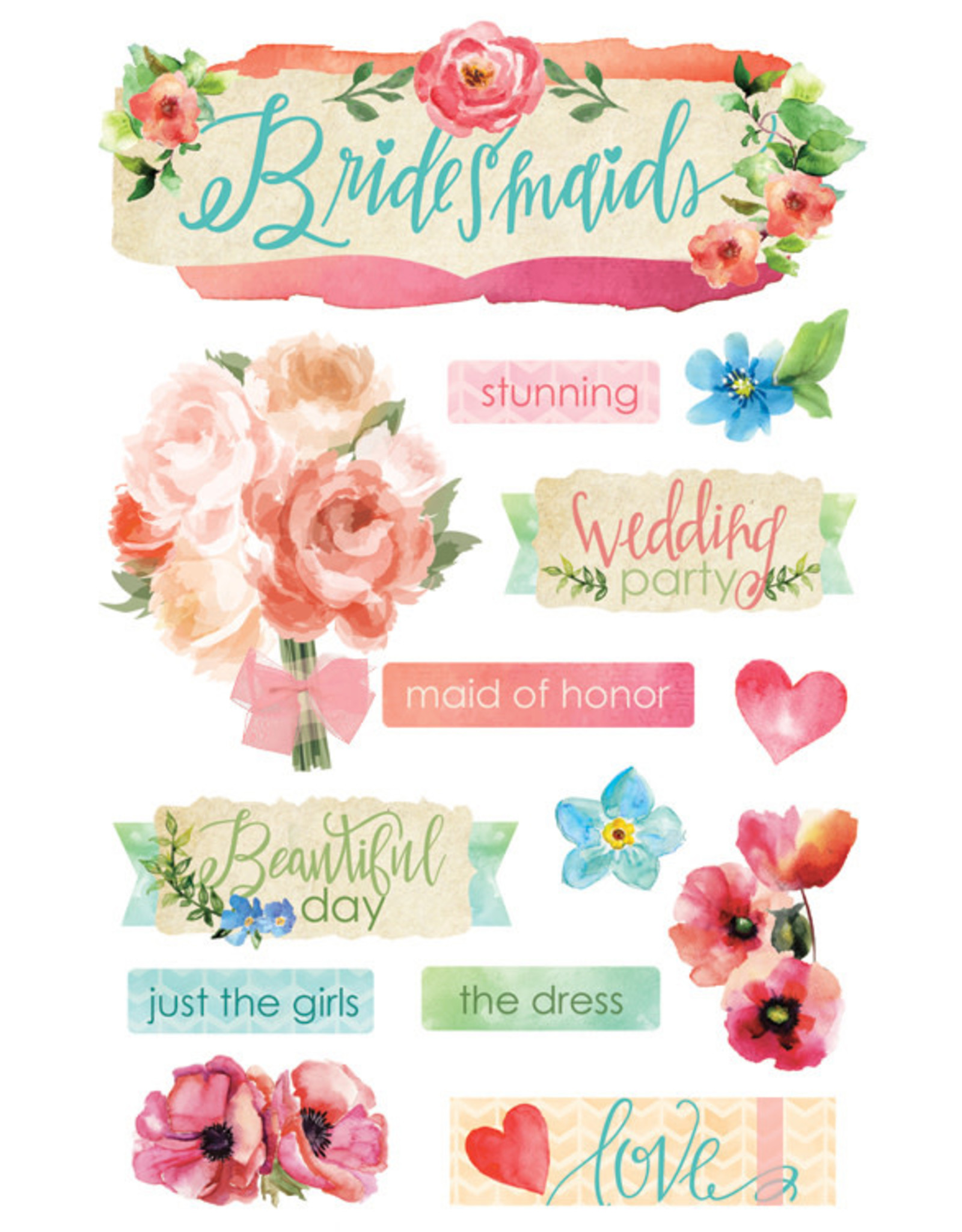 PAPER HOUSE PRODUCTIONS PAPER HOUSE BRIDESMAIDS 3D STICKERS