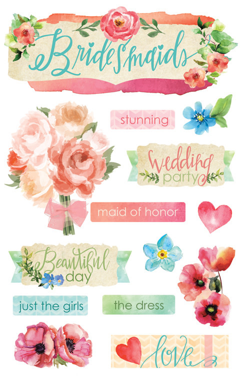 PAPER HOUSE PRODUCTIONS PAPER HOUSE BRIDESMAIDS 3D STICKERS