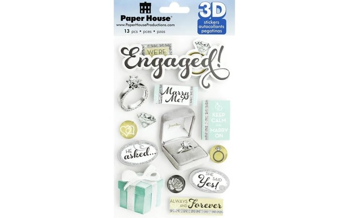 PAPER HOUSE PRODUCTIONS PAPER HOUSE ENGAGED 3D STICKERS