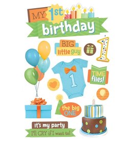 PAPER HOUSE PRODUCTIONS PAPER HOUSE MY FIRST BIRTHDAY BOY 3D STICKERS 13PCS