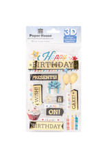 PAPER HOUSE PRODUCTIONS PAPER HOUSE HAPPY BIRTHDAY 2 3D STICKERS