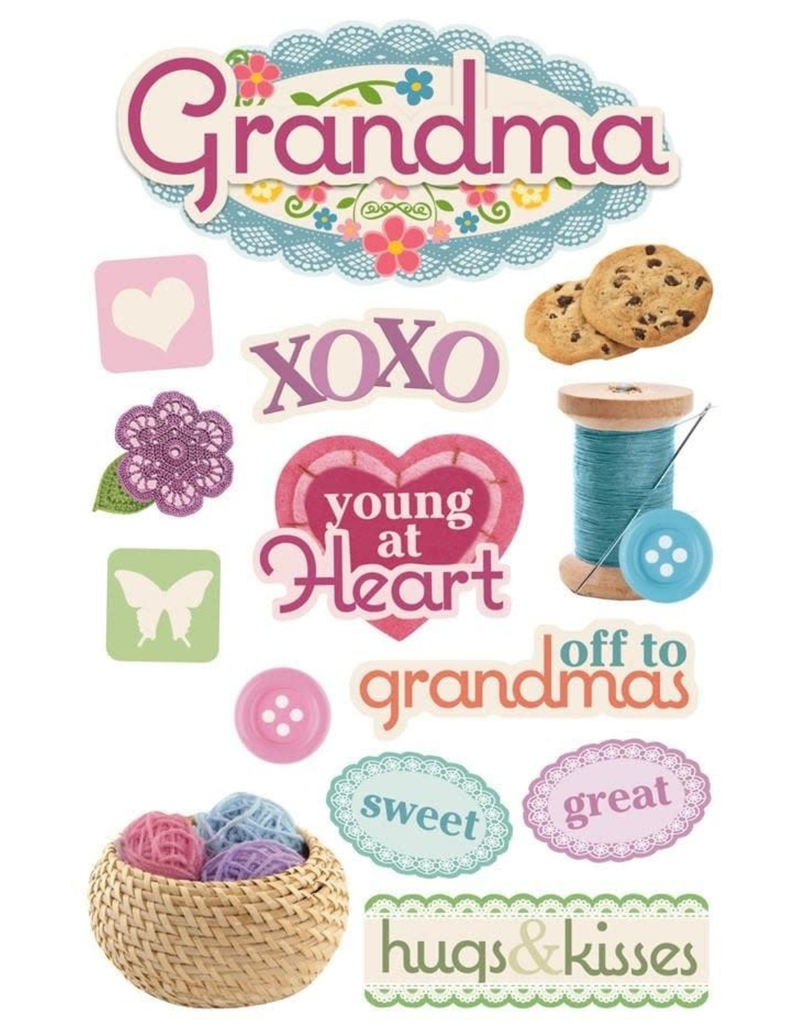 PAPER HOUSE PRODUCTIONS PAPER HOUSE GRANDMA 3D STICKERS