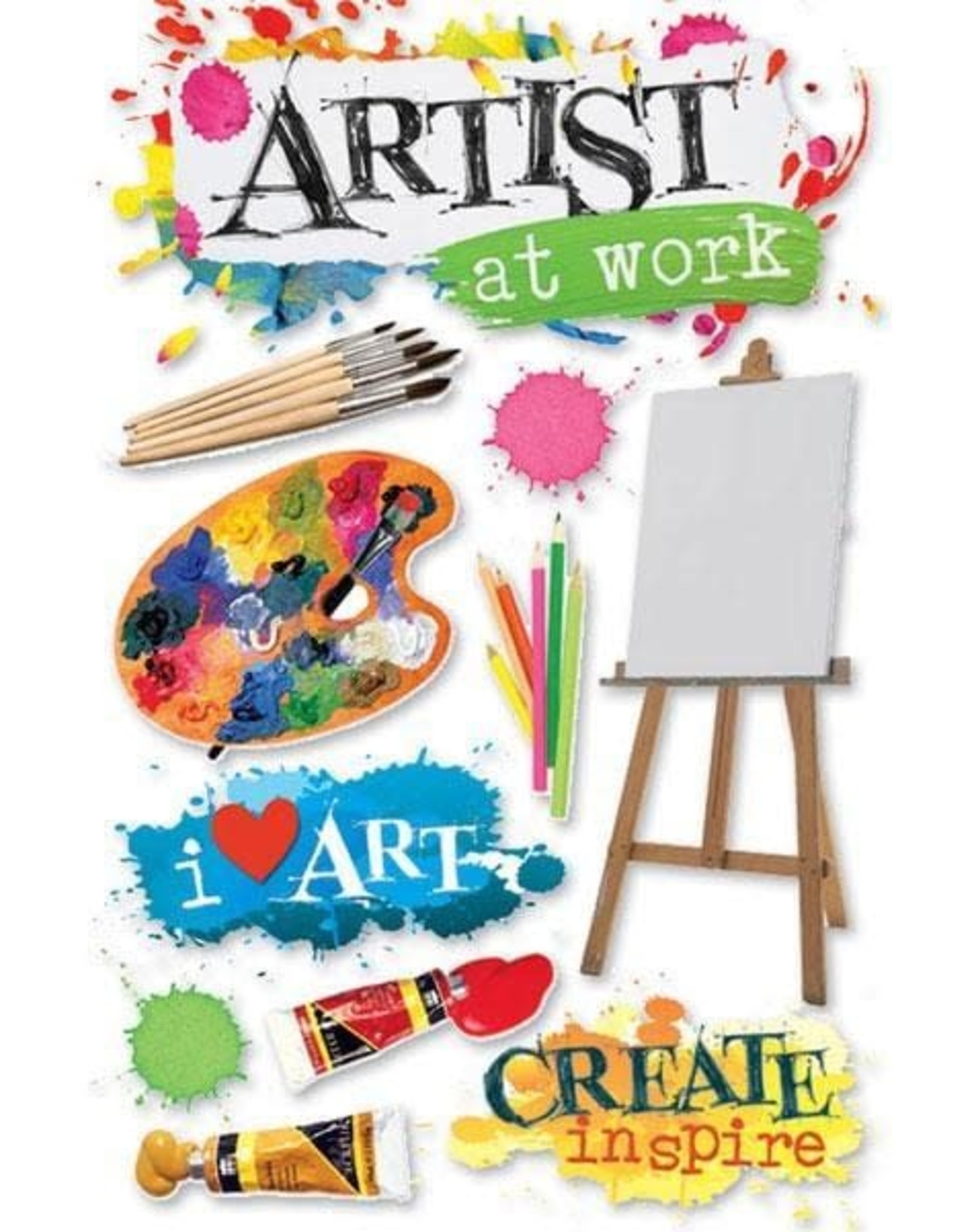 PAPER HOUSE PRODUCTIONS PAPER HOUSE ARTIST AT WORK 3D STICKERS