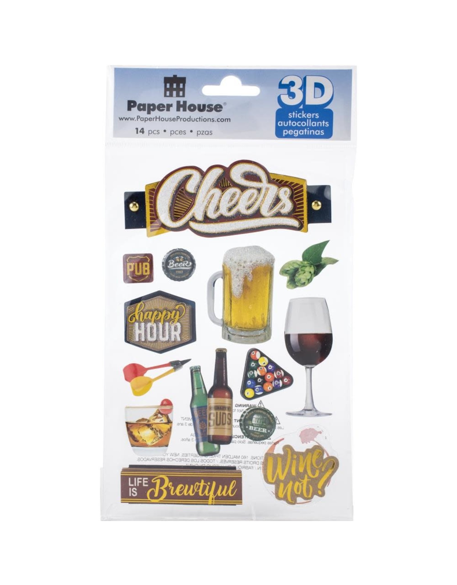 PAPER HOUSE PRODUCTIONS PAPER HOUSE CHEERS II 3D STICKERS