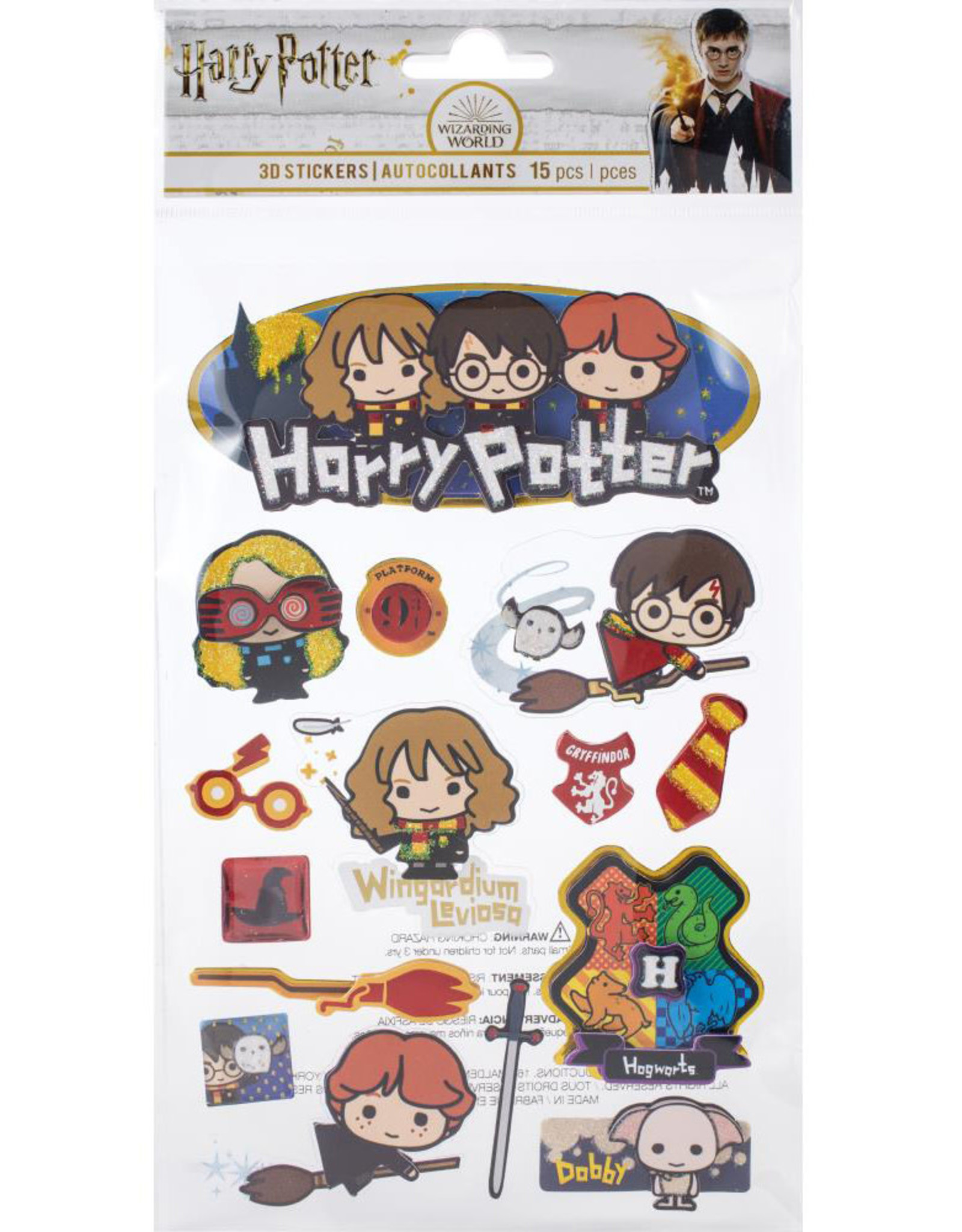 PAPER HOUSE PRODUCTIONS PAPER HOUSE 3D STICKERS HARRY POTTER CHIBLI 15PC