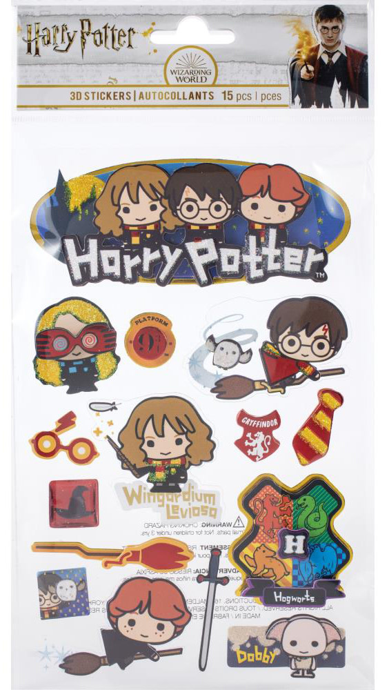 PAPER HOUSE PRODUCTIONS PAPER HOUSE 3D STICKERS HARRY POTTER CHIBLI 15PC
