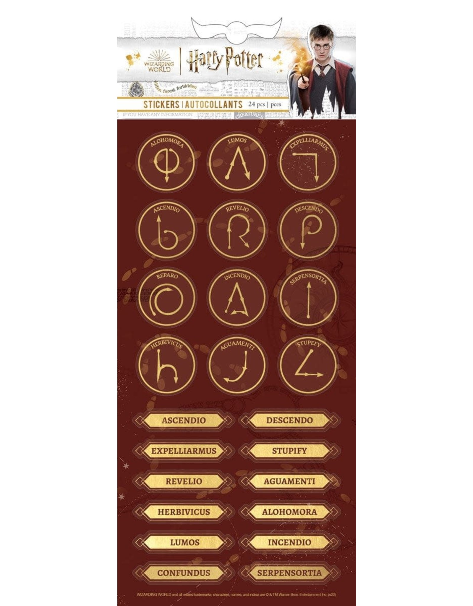 PAPER HOUSE PRODUCTIONS PAPER HOUSE HARRY POTTER FOIL SPELLS AND CHARMS STICKERS