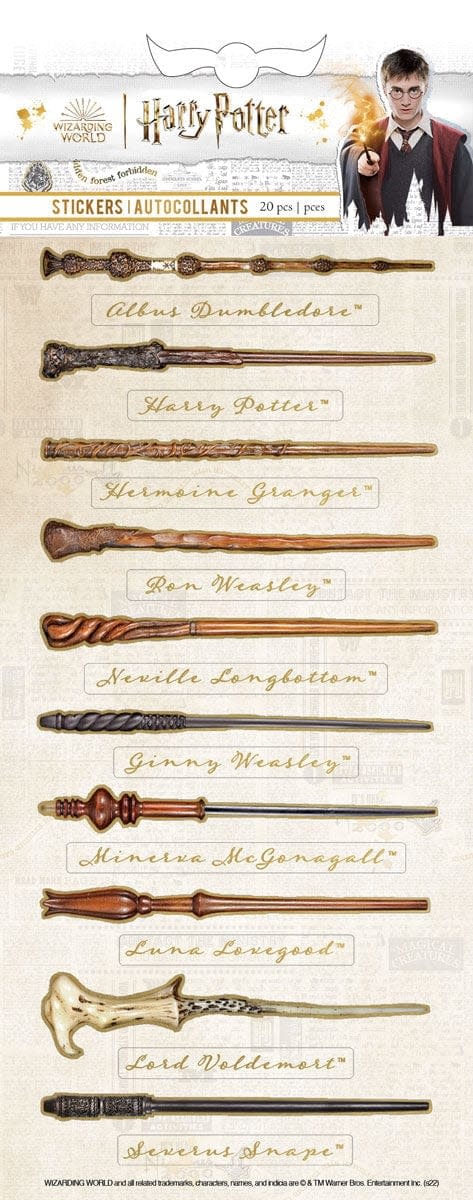 PAPER HOUSE PRODUCTIONS PAPER HOUSE HARRY POTTER FOIL WANDS STICKERS