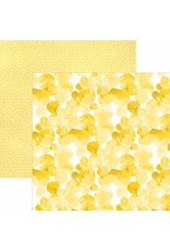 PAPER HOUSE PRODUCTIONS PAPER HOUSE YELLOW WATERCOLOR POLKA DOTS 12X12 CARDSTOCK