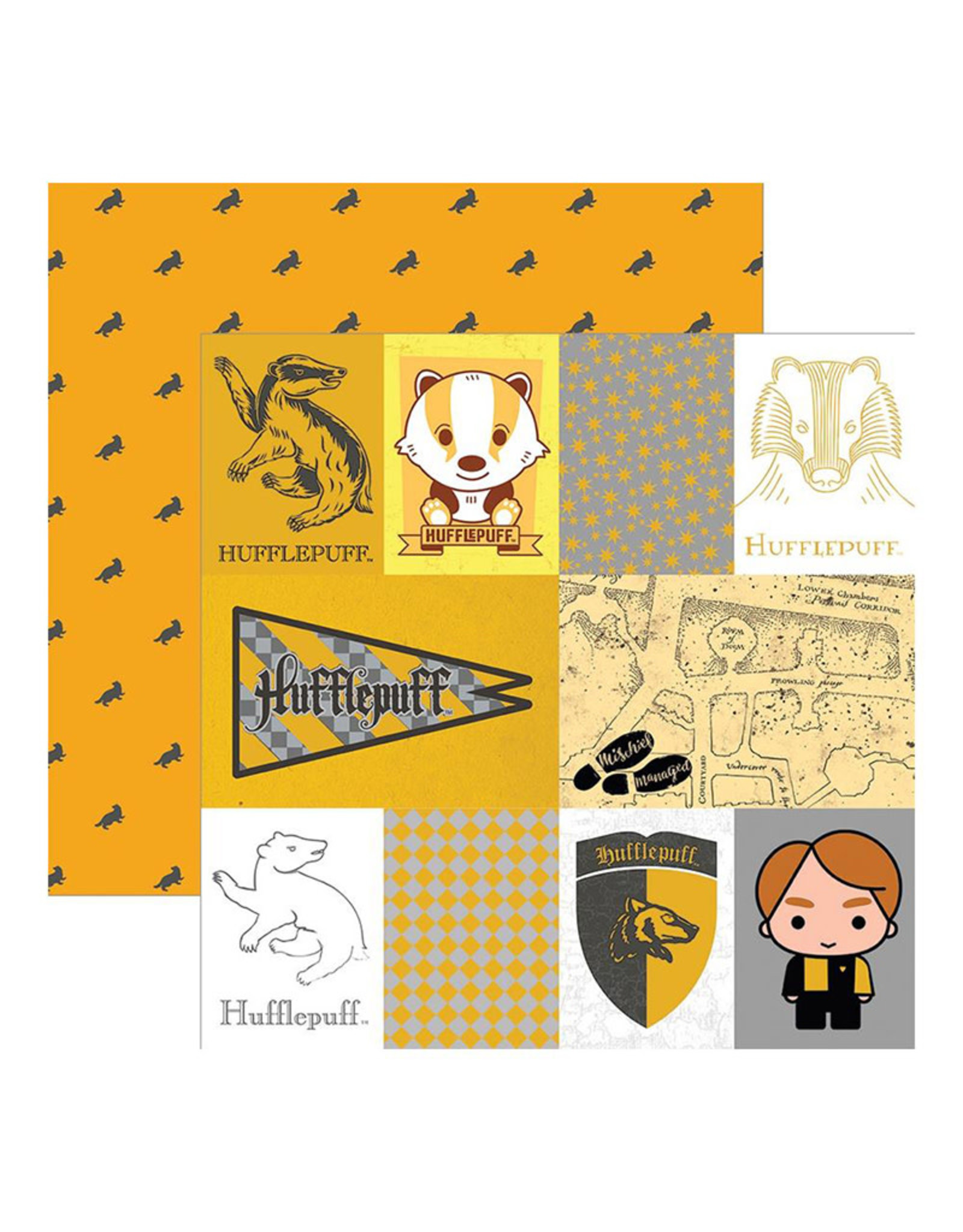 PAPER HOUSE PRODUCTIONS PAPER HOUSE HARRY POTTER HUFFLEPUFF TAG PAPER 12X12